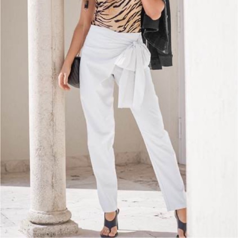 NWT! Venus Linen Wrap Front Pants 6